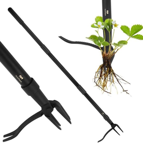Weed Puller Tool - Stand Up Heavy Duty Weeding Tool with 47.8'' Long Handle, Foot Platform Design & 4-Claw Steel Head Design - Easily Remove Weeds Without Bending, Pulling, or Kneeling